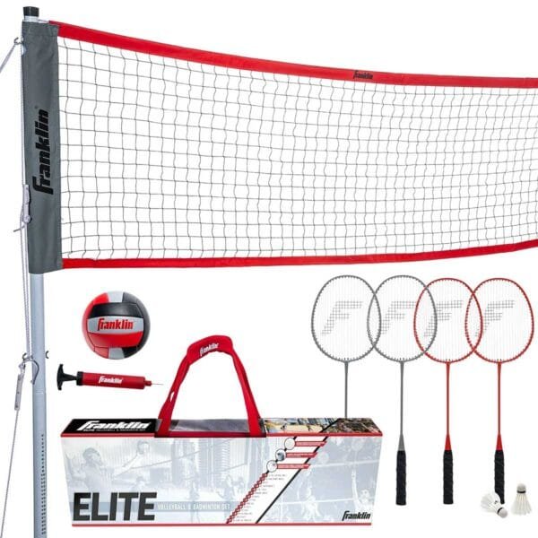 Franklin Sports Elite Badminton & Volleyball Combo Set